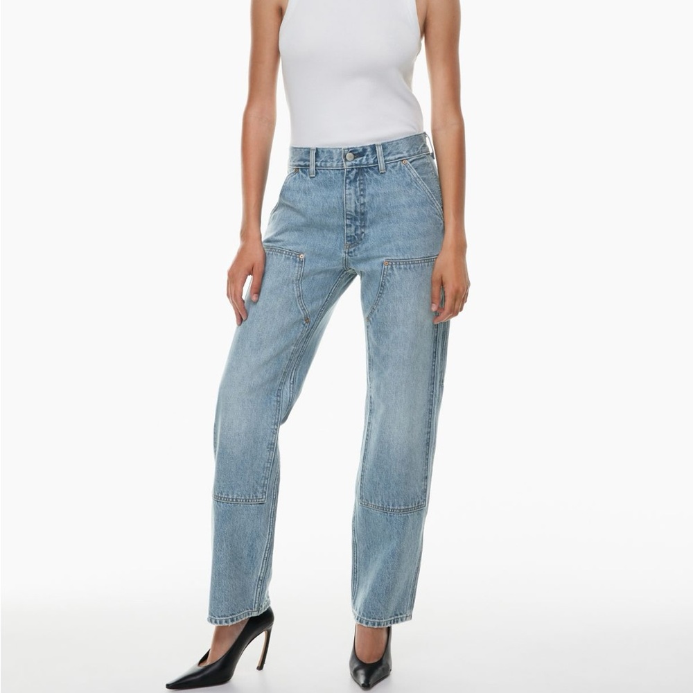 Denim Forum Light Blue High-Rise Carpenter Jeans